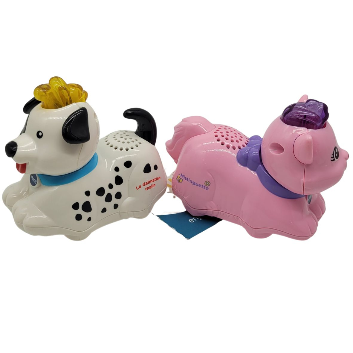 Voir photo 4 de Lot de 2 Tut Tut Animo - Mistinguette la minette coquette - Gabin le dalmatien - Vtech - Dès 12 mois. Lot de 2 Tut Tut Animo - Mistinguette la minette coquette - Gabin le dalmatien - Vtech - Dès 12 mois. Bon état - Vue 4 -